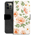 Etui Portfel Premium - iPhone 12 Pro Max - Kwiatowy
