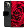 Etui Portfel Premium - iPhone 12 Pro Max - Róża