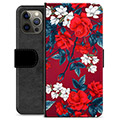 Etui Portfel Premium - iPhone 12 Pro Max - Vintage Kwiaty
