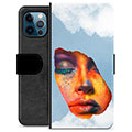 Etui Portfel Premium - iPhone 12 Pro - Pintura Facial