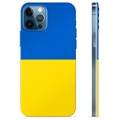 Etui TPU Flaga Ukrainy - iPhone 12 Pro - Żółć i błękit
