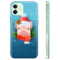 Etui TPU - iPhone 12 - Świąteczna Świnka