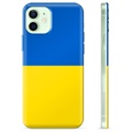 Etui TPU Flaga Ukrainy - iPhone 12 - Żółć i błękit