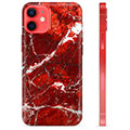 Etui TPU - iPhone 12 mini - Czerwony Marmur