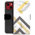 Etui Portfel Premium - iPhone 13 Mini - Abstrakcyjny Marmur