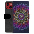 Etui Portfel Premium - iPhone 13 Mini - Kolorowa Mandala