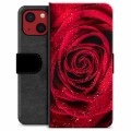 Etui Portfel Premium - iPhone 13 Mini - Róża