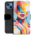 Etui Portfel Premium - iPhone 13 - Retrato Abstrato