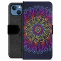 Etui Portfel Premium - iPhone 13 - Kolorowa Mandala