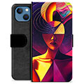 Etui Portfel Premium - iPhone 13 - Retrato Cubista