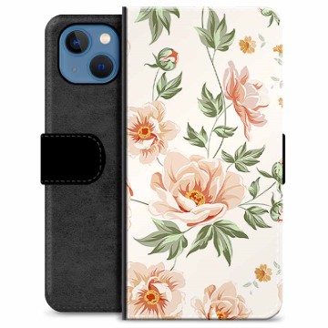 Etui Portfel Premium - iPhone 13 - Kwiatowy