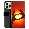 Etui Portfel Premium - iPhone 13 Pro Max - Sylwetka Serca