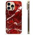 Etui TPU - iPhone 13 Pro Max - Czerwony Marmur