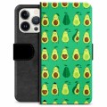 Etui Portfel Premium - iPhone 13 Pro - Wzór Awokado