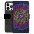 Etui Portfel Premium - iPhone 13 Pro - Kolorowa Mandala