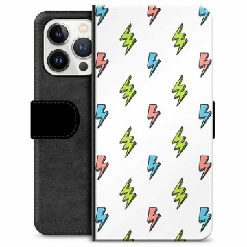 Etui Portfel Premium - iPhone 13 Pro - Błyskawice