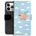 Etui Portfel Premium - iPhone 13 Pro - Latająca Świnia