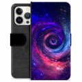 Etui Portfel Premium - iPhone 13 Pro - Galaktyka