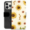 Etui Portfel Premium - iPhone 13 Pro - Słonecznik