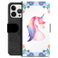 Etui Portfel Premium - iPhone 13 Pro - Jednorożec