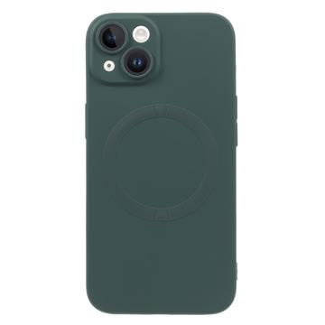 Pokrowiec silikonowy na iPhone\'a 13 z osłoną aparatu - kompatybilny z MagSafe - zielony