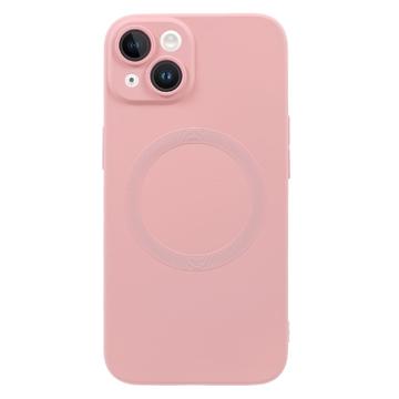 Pokrowiec silikonowy na iPhone\'a 13 z osłoną aparatu - kompatybilny z MagSafe - różowy