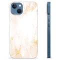 Etui TPU - iPhone 13 - Złoty Marmur Perły