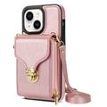 Uniwersalne etui iPhone 14 z portfelem i paskiem