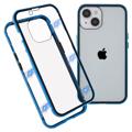 iPhone 14 Magnetyczne Etui ze Szkłem Hartowanym - Błękit