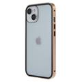iPhone 14 Magnetyczne Etui ze Szkłem Hartowanym - Złoto