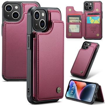 Etui Caseme C22 na karty RFID do iPhone 14 Plus - czerwone
