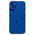 iPhone 14 Plus Smukłe etui z TPU ze wzorem w serca - niebieskie / czarne