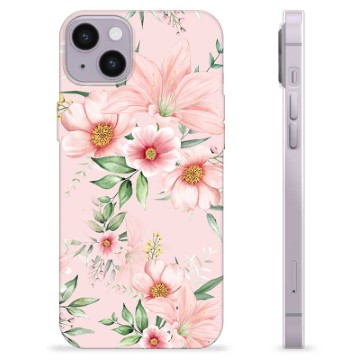 Etui TPU - iPhone 14 Plus - Kwiaty Akwarelowe