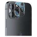Osłona obiektywu aparatu iPhone 14 Pro/14 Pro Max Lippa - 9H - przezroczysta / czarna