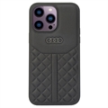 iPhone 14 Pro Max Pokryte Skórą Etui Audi - Czerń