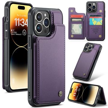 Etui Caseme C22 na karty RFID do iPhone 14 Pro Max - fioletowe