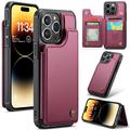 Etui Caseme C22 na karty RFID do iPhone 14 Pro Max - czerwone