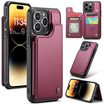 Etui Caseme C22 na karty RFID do iPhone 14 Pro Max - czerwone