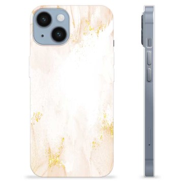 Etui TPU - iPhone 14 - Złoty Marmur Perły