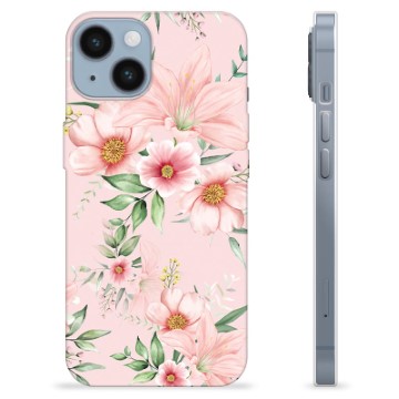 Etui TPU - iPhone 14 - Kwiaty Akwarelowe