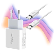 Ładowarka iPhone 15 Pro/15 Pro Max/16 Pro/16 Pro Max 20W z kablem 2m - biała