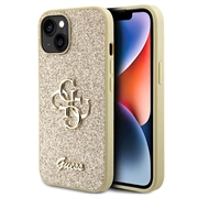 iPhone 15 Etui Guess Fixed Glitter 4G Metal Logo