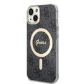 Etui iPhone 15 Guess IML 4G - kompatybilne z MagSafe - czarne