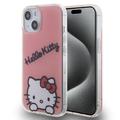 iPhone 15 Hello Kitty IML Daydreaming Etui - Różowy