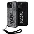 Etui Karl Lagerfeld Reversible Sequins do iPhone 15 - Czerń / Srebrny