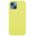 iPhone 15 Etui z Ciekłego Silikonu - Żółty