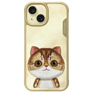 Etui Kot na iPhone 15 Nimmy Friends Big Eyed Pet 2.0 - Khaki