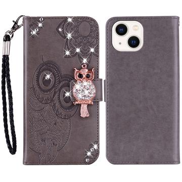 iPhone 15 Etui na Portfel Kryształ Sowa