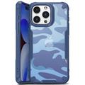 iPhone 15 Plus Pokrowiec Anti-Shock Hybrid - Kamuflaż - Błękit