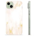 Etui TPU - iPhone 15 Plus - Złoty Marmur Perły